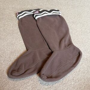 Hunter Tall Boot Socks Knitted Top Cuff Hunter Logo Size M/L US 8-10 Wool Blend